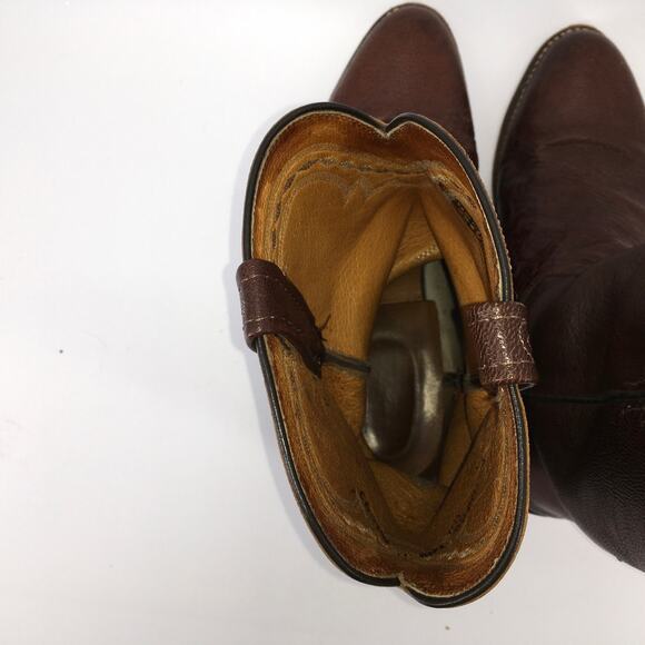 Lucchese 2000 Mens T0104C2 Chocolate Brown Leather Roper Cowboy Boots Size 10.5D main image 12